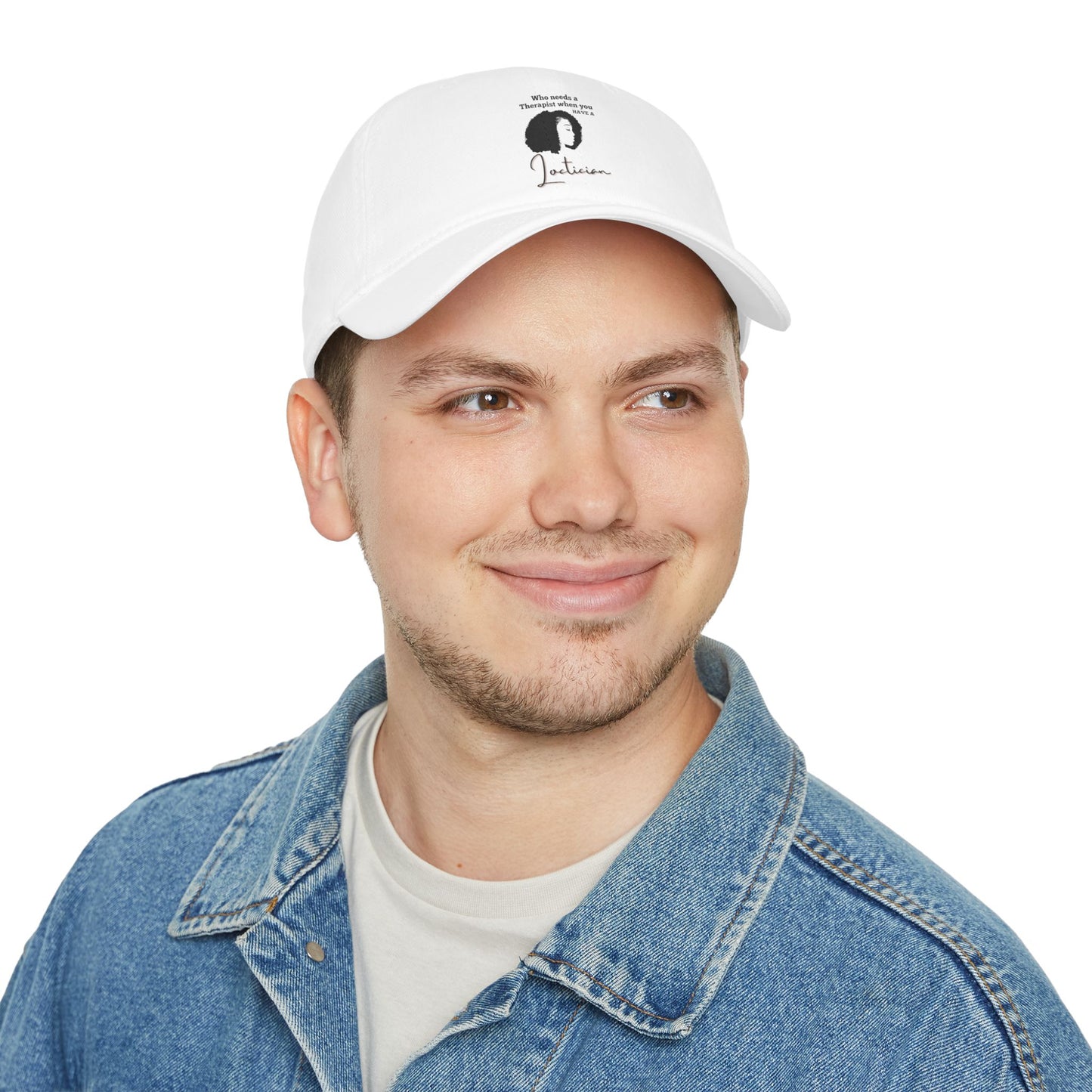 Therapist Joke Low Profile Baseball Cap - Red Cap for Mental Health Awareness
