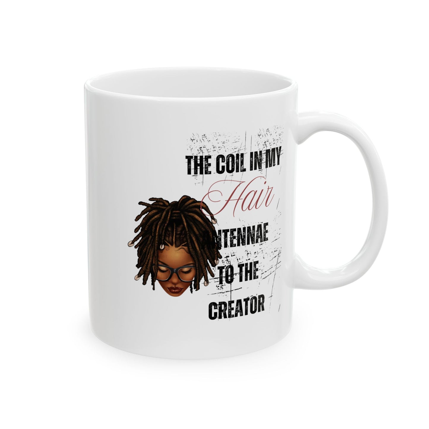 Empowering Ceramic Mug - "Soul in My Hair" Design