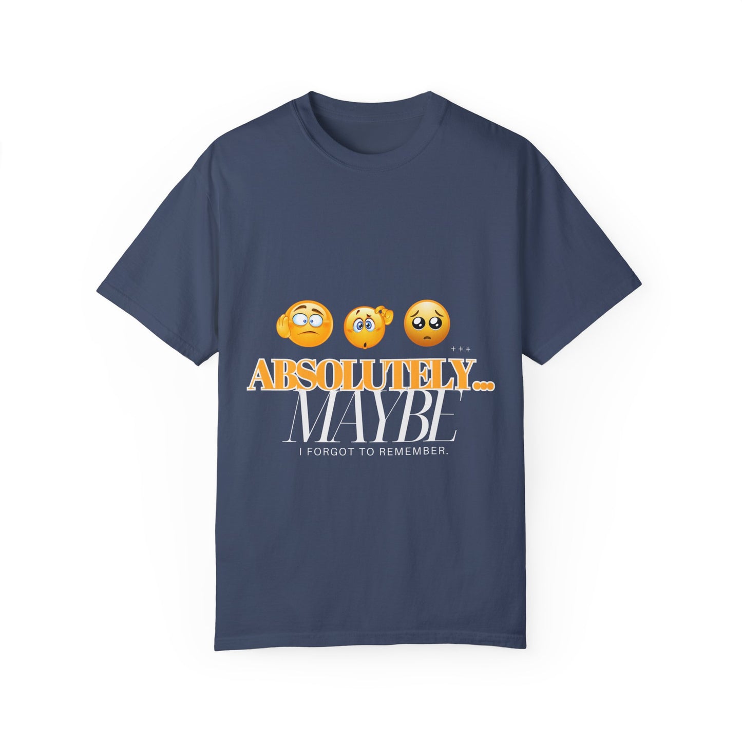Funny Emoji Unisex T-Shirt - 'Absolutely Maybe' Design
