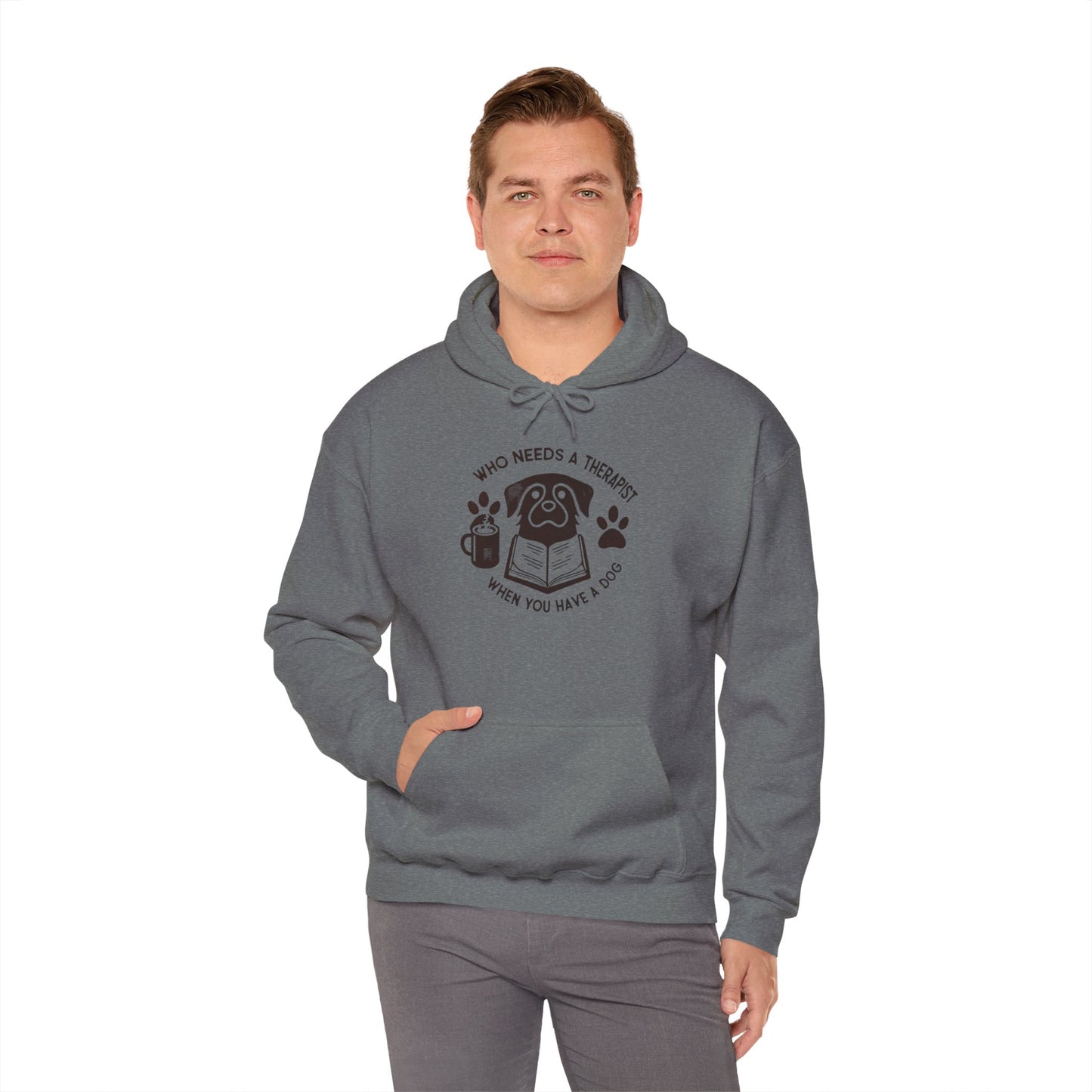 Who Needs a Therapist? Dog Lover Hoodie - Unisex Heavy Blend Sweatshirt