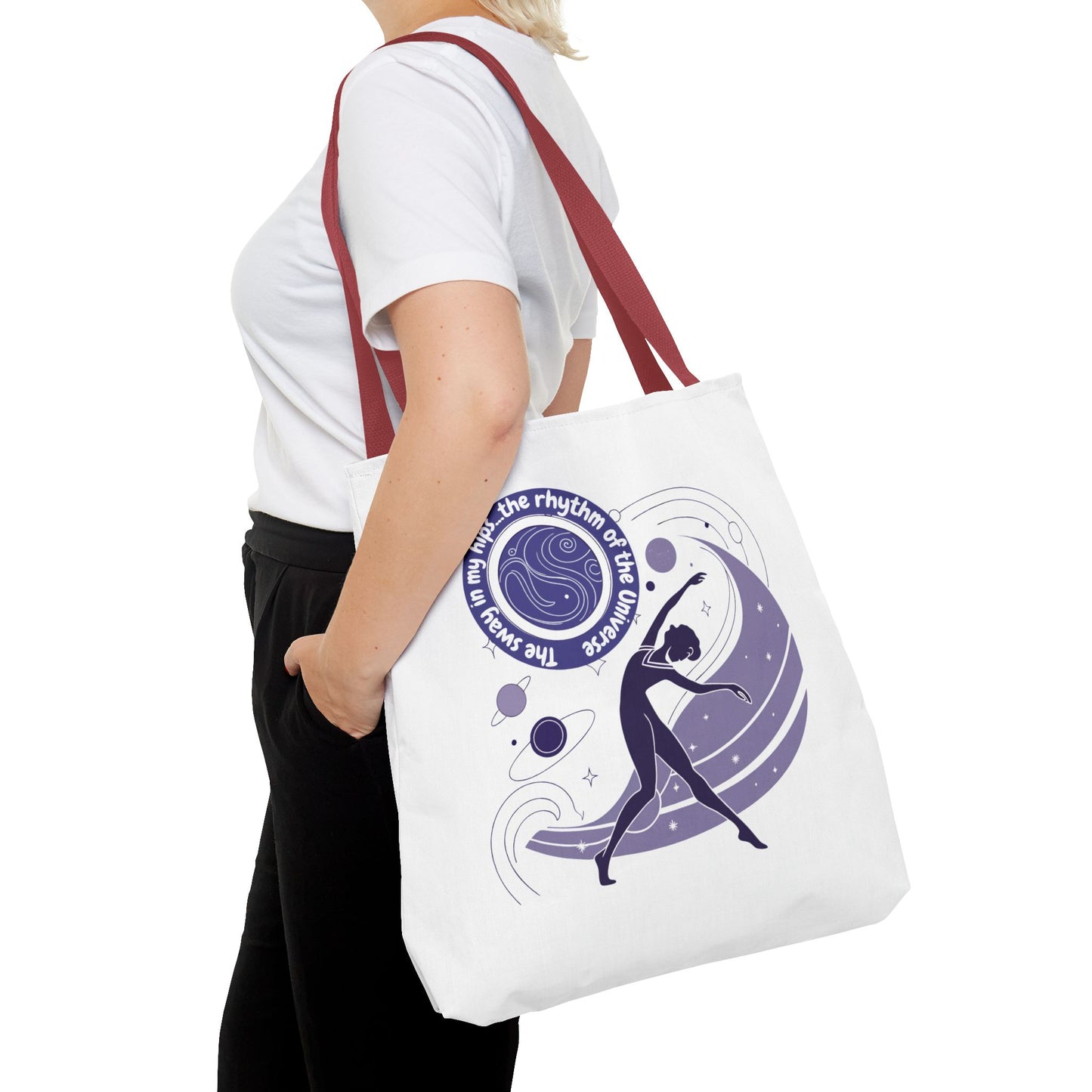 Cosmic Dance Tote Bag – Inspirational Art for Yoga Lovers